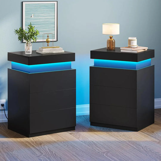 2 Sets LED Nightstands