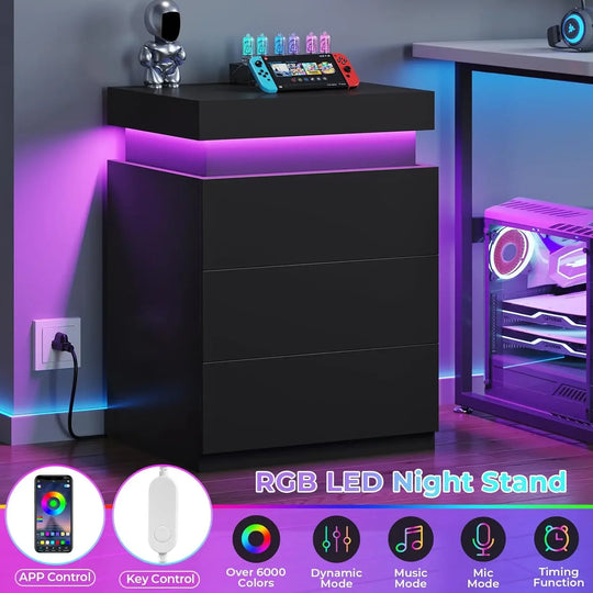 2 Sets LED Nightstands