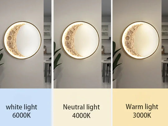 Circular Resin Moon Lamp