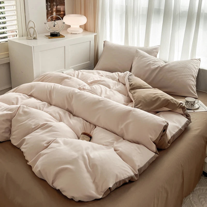 Ultra-Soft 2-Side Brushed Bedding Set – Sheet, Duvet Cover & Pillowcases (All Sizes)