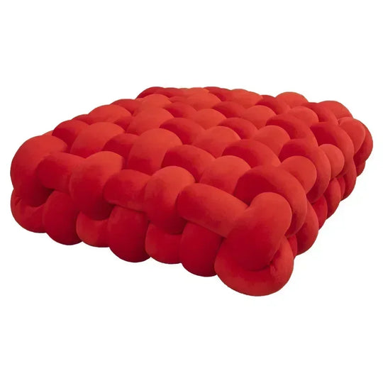 Nordic Square Knot Plush Cushion