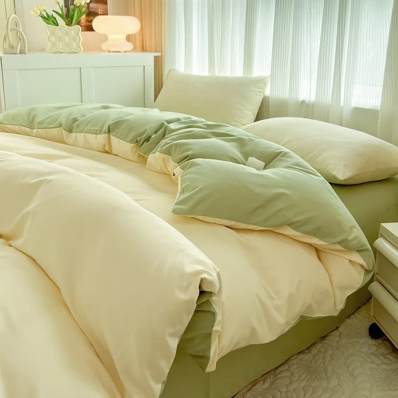 Ultra-Soft 2-Side Brushed Bedding Set – Sheet, Duvet Cover & Pillowcases (All Sizes)