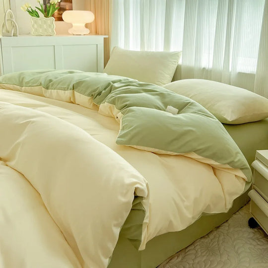 Ultra-Soft 2-Side Brushed Bedding Set – Sheet, Duvet Cover & Pillowcases (All Sizes)