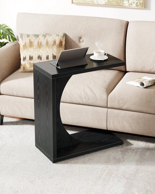 Modern C-Shaped Side Table 🖤