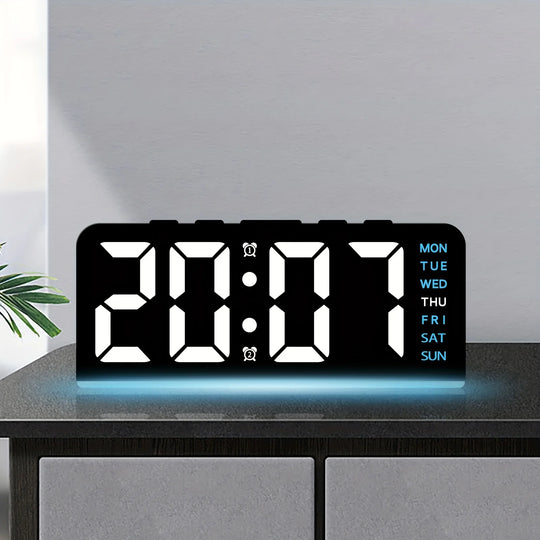 1 PCS Digital LED Alarm Clock With Date Display