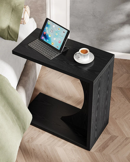 Modern C-Shaped Side Table 🖤