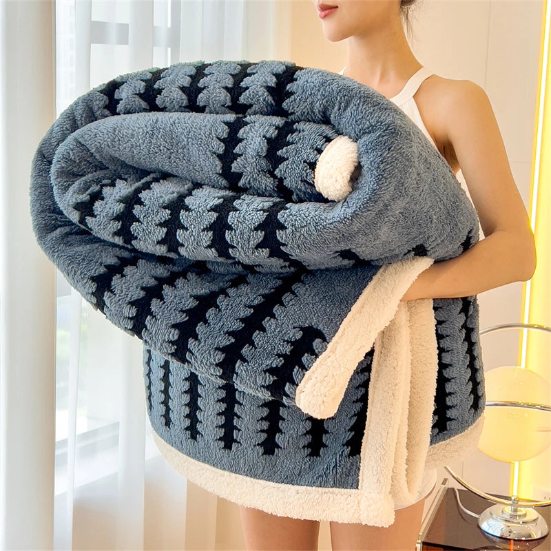 Cozy Sherpa Fleece Bed Blanket