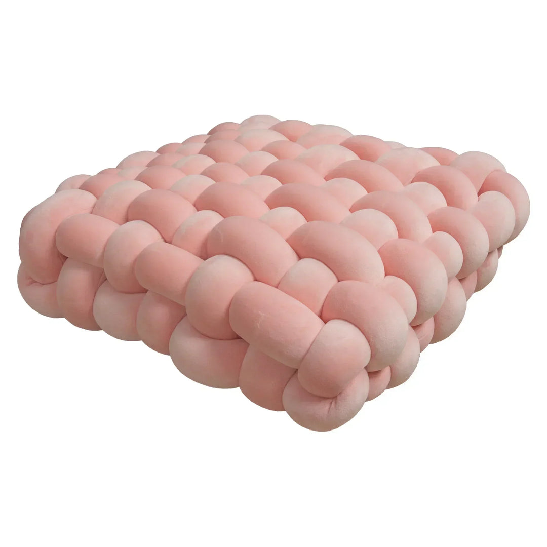 Nordic Square Knot Plush Cushion