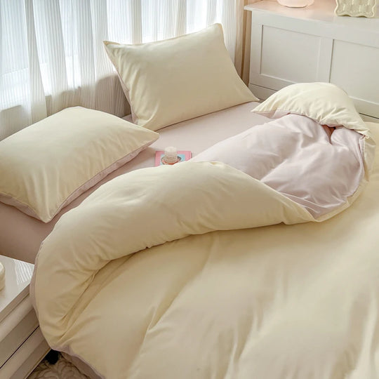 Ultra-Soft 2-Side Brushed Bedding Set – Sheet, Duvet Cover & Pillowcases (All Sizes)