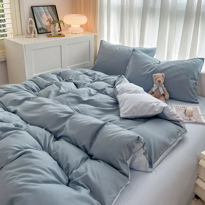 Ultra-Soft 2-Side Brushed Bedding Set – Sheet, Duvet Cover & Pillowcases (All Sizes)