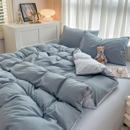 Ultra-Soft 2-Side Brushed Bedding Set – Sheet, Duvet Cover & Pillowcases (All Sizes)