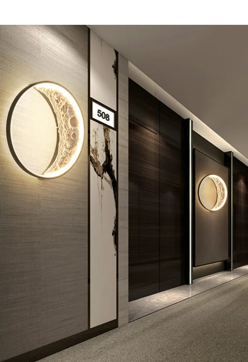 Circular Resin Moon Lamp