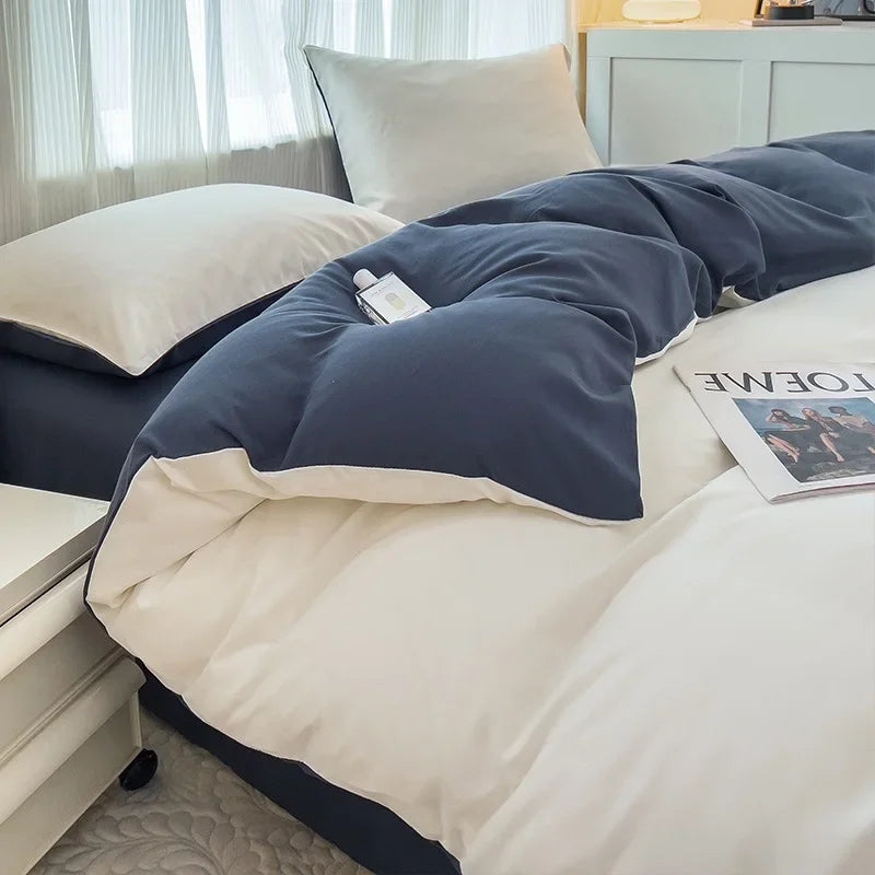 Ultra-Soft 2-Side Brushed Bedding Set – Sheet, Duvet Cover & Pillowcases (All Sizes)