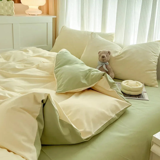 Ultra-Soft 2-Side Brushed Bedding Set – Sheet, Duvet Cover & Pillowcases (All Sizes)