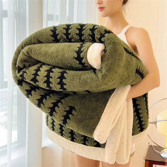 Cozy Sherpa Fleece Bed Blanket