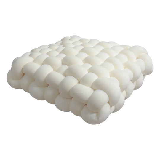 Nordic Square Knot Plush Cushion