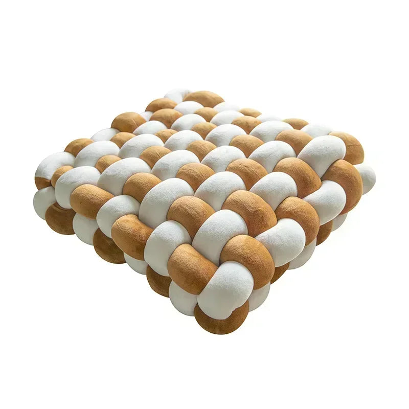 Nordic Square Knot Plush Cushion