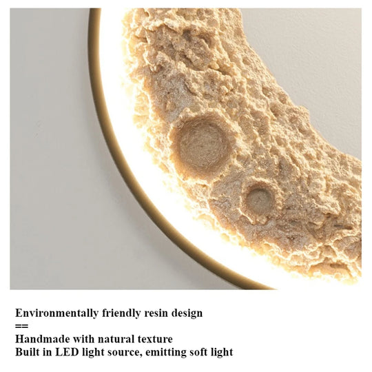 Circular Resin Moon Lamp