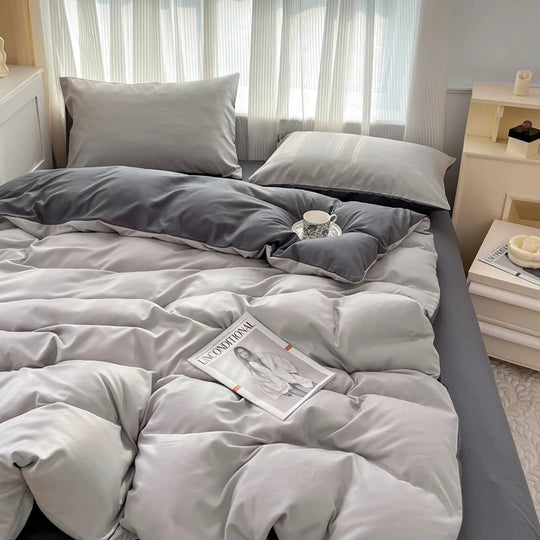 Ultra-Soft 2-Side Brushed Bedding Set – Sheet, Duvet Cover & Pillowcases (All Sizes)