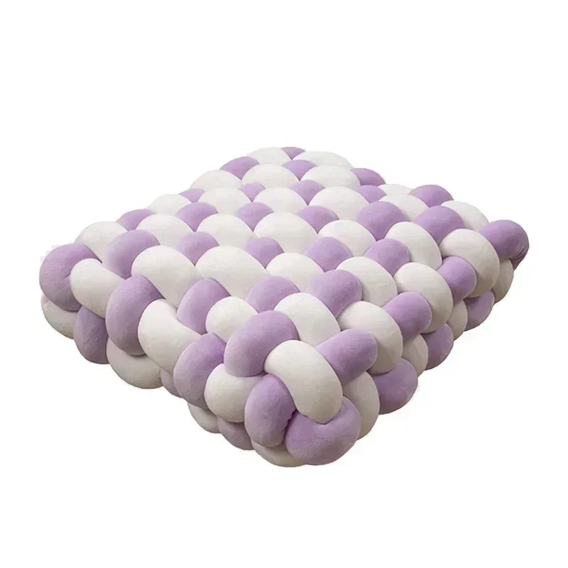 Nordic Square Knot Plush Cushion