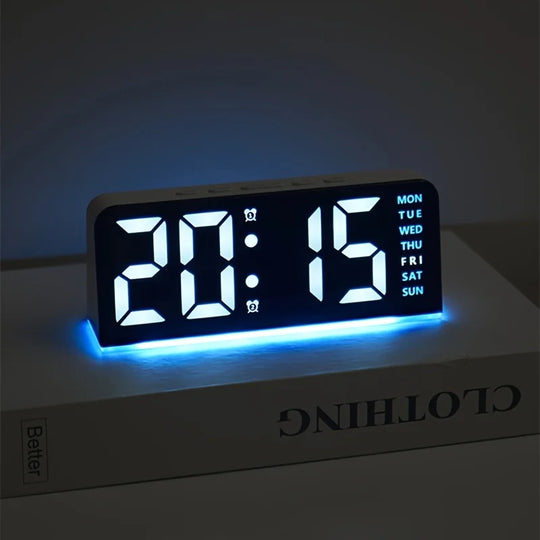 1 PCS Digital LED Alarm Clock With Date Display