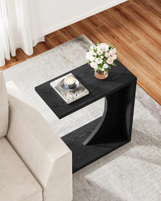 Modern C-Shaped Side Table 🖤