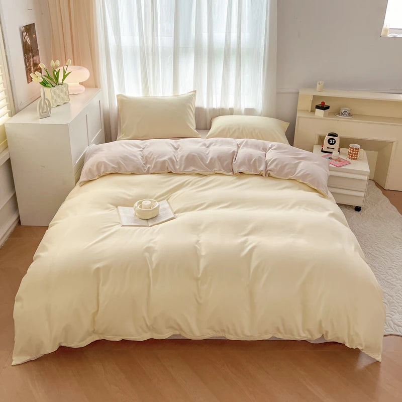 Ultra-Soft 2-Side Brushed Bedding Set – Sheet, Duvet Cover & Pillowcases (All Sizes)