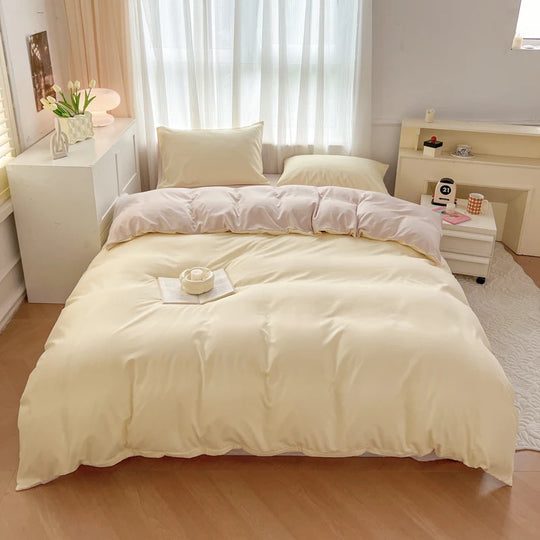 Ultra-Soft 2-Side Brushed Bedding Set – Sheet, Duvet Cover & Pillowcases (All Sizes)