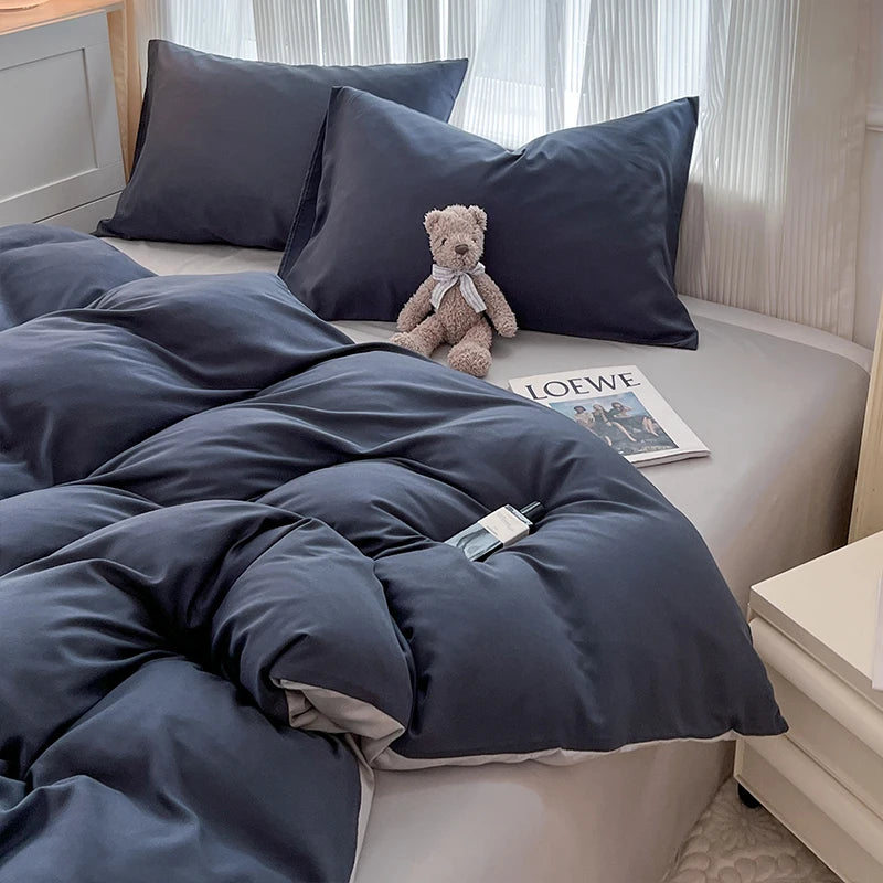 Ultra-Soft 2-Side Brushed Bedding Set – Sheet, Duvet Cover & Pillowcases (All Sizes)