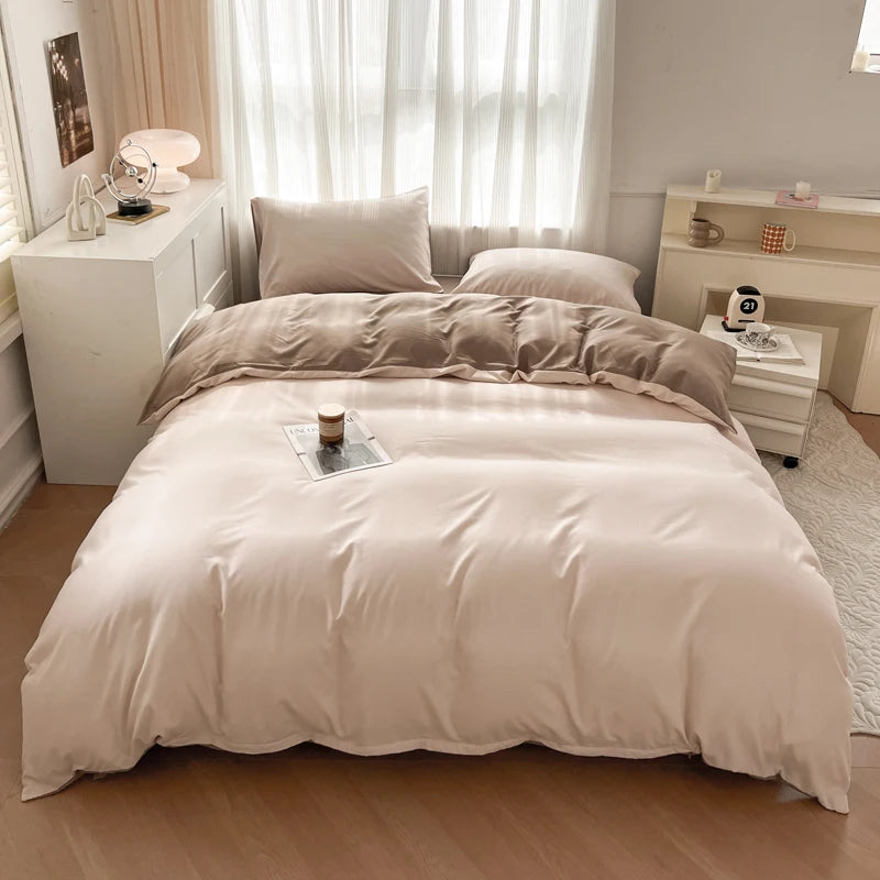 Ultra-Soft 2-Side Brushed Bedding Set – Sheet, Duvet Cover & Pillowcases (All Sizes)