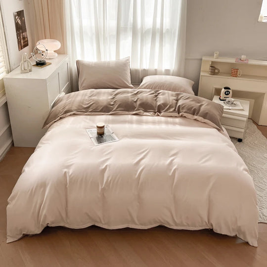 Ultra-Soft 2-Side Brushed Bedding Set – Sheet, Duvet Cover & Pillowcases (All Sizes)