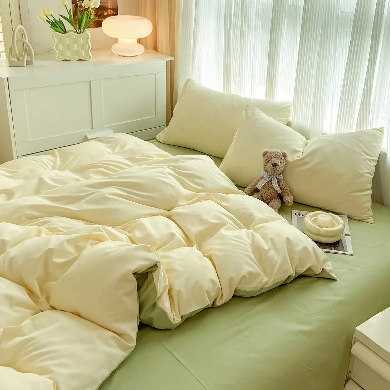 Ultra-Soft 2-Side Brushed Bedding Set – Sheet, Duvet Cover & Pillowcases (All Sizes)