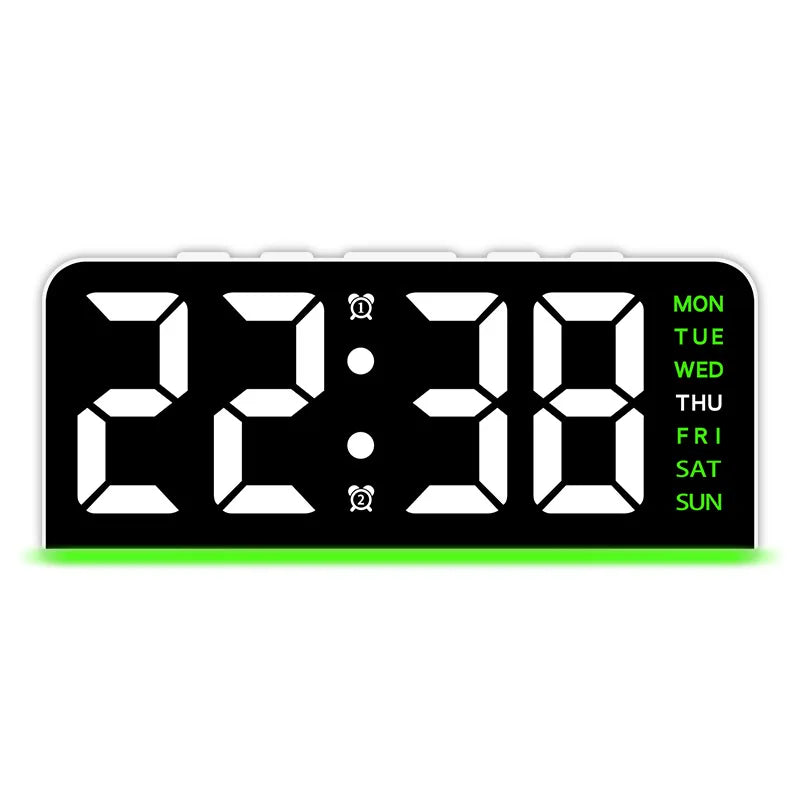 1 PCS Digital LED Alarm Clock With Date Display