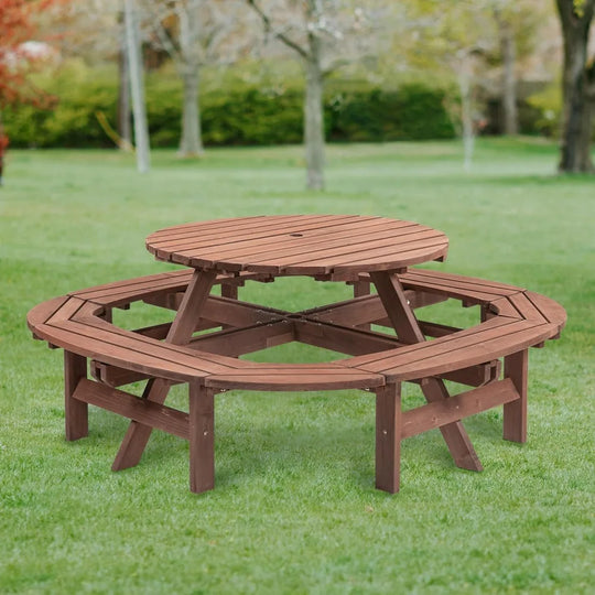 Outdoor Solid Wood Picnic Table