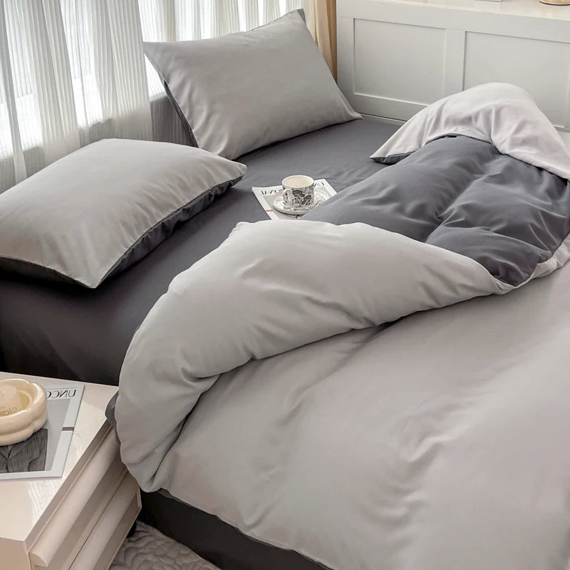 Ultra-Soft 2-Side Brushed Bedding Set – Sheet, Duvet Cover & Pillowcases (All Sizes)