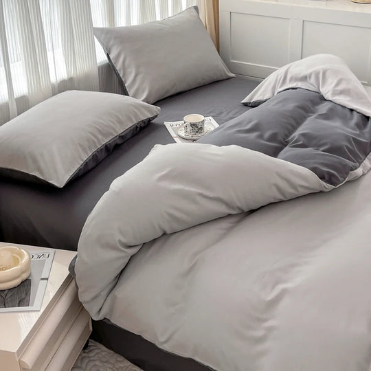 Ultra-Soft 2-Side Brushed Bedding Set – Sheet, Duvet Cover & Pillowcases (All Sizes)