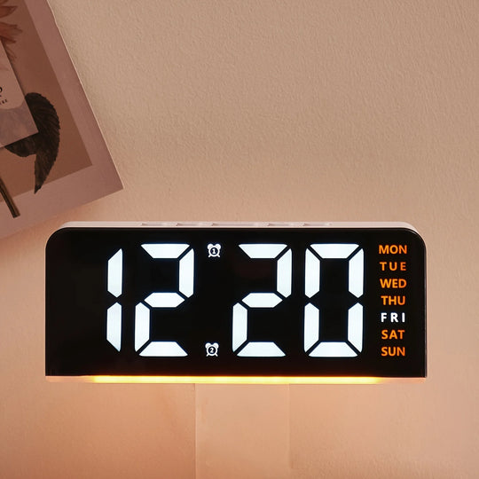 1 PCS Digital LED Alarm Clock With Date Display