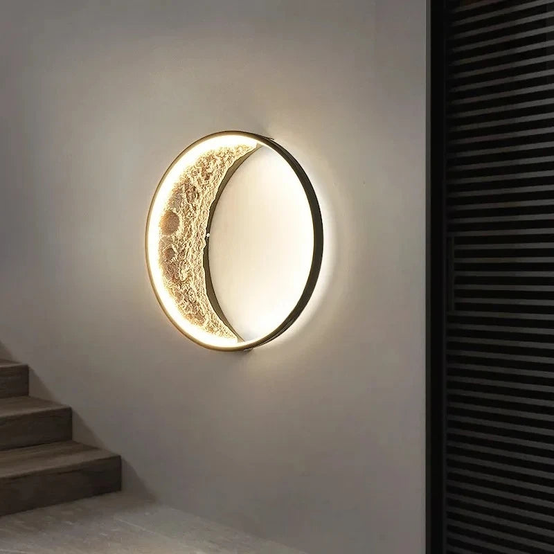 Circular Resin Moon Lamp
