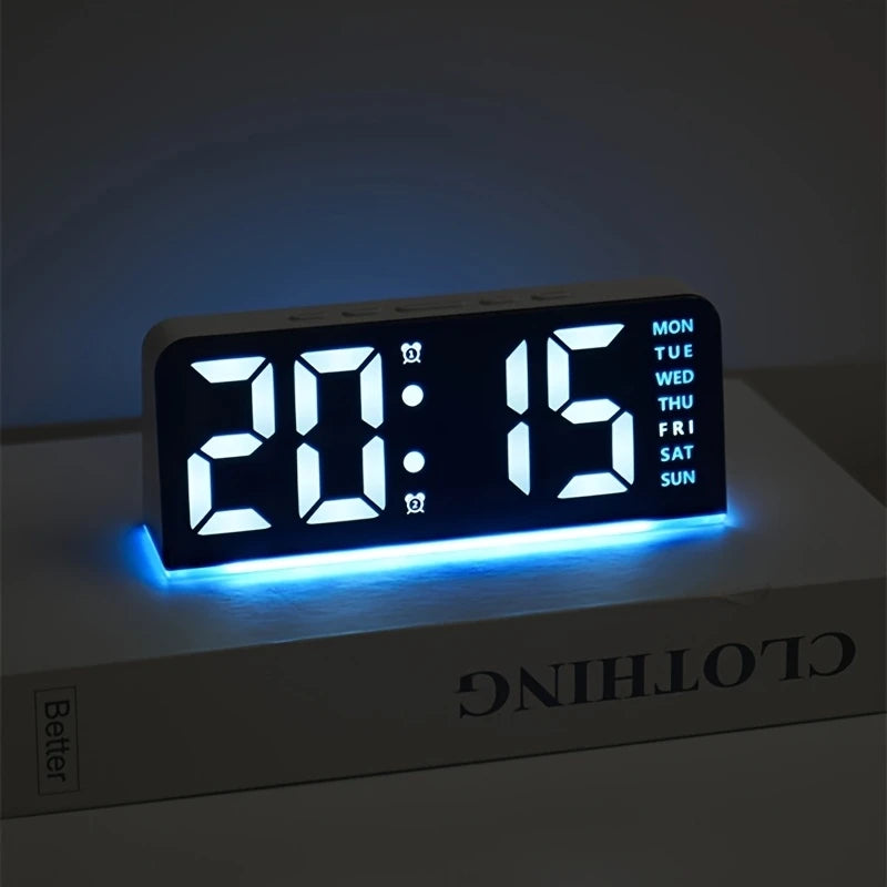 1 PCS Digital LED Alarm Clock With Date Display