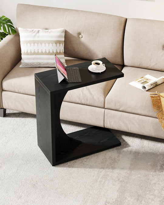 Modern C-Shaped Side Table 🖤
