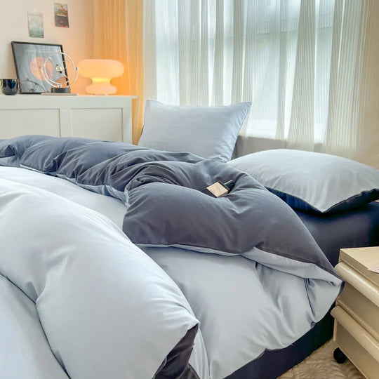 Ultra-Soft 2-Side Brushed Bedding Set – Sheet, Duvet Cover & Pillowcases (All Sizes)