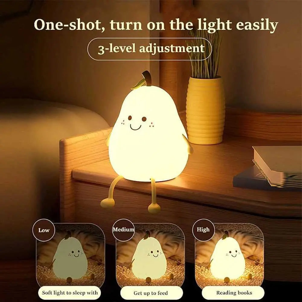 Cute Night Light for Kids Pear