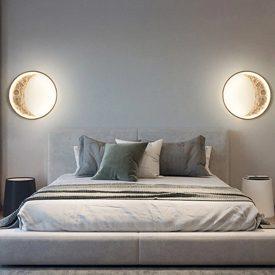 Circular Resin Moon Lamp