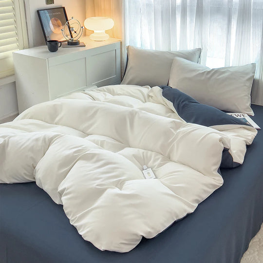 Ultra-Soft 2-Side Brushed Bedding Set – Sheet, Duvet Cover & Pillowcases (All Sizes)