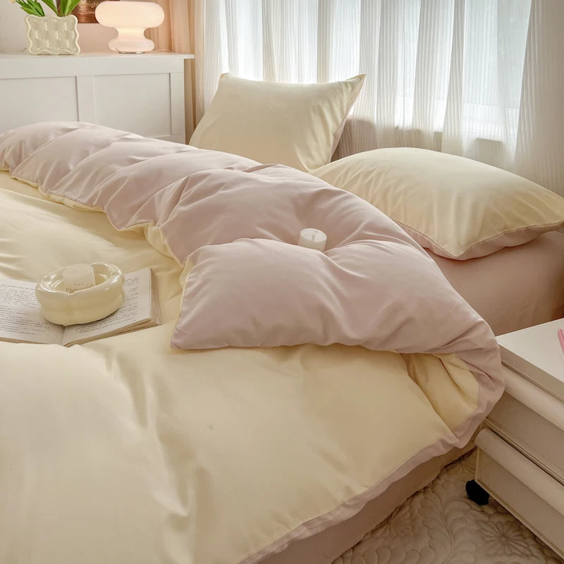 Ultra-Soft 2-Side Brushed Bedding Set – Sheet, Duvet Cover & Pillowcases (All Sizes)