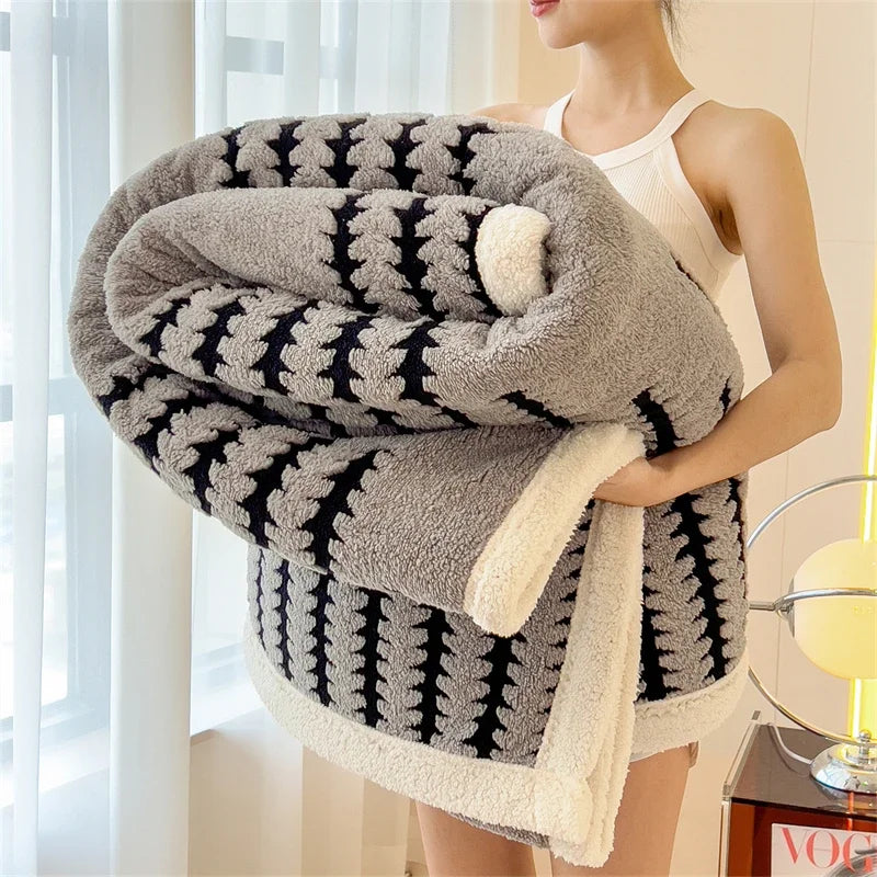 Cozy Sherpa Fleece Bed Blanket