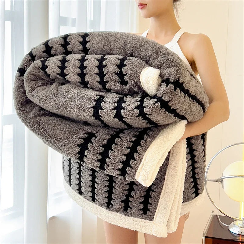 Cozy Sherpa Fleece Bed Blanket