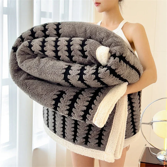 Cozy Sherpa Fleece Bed Blanket