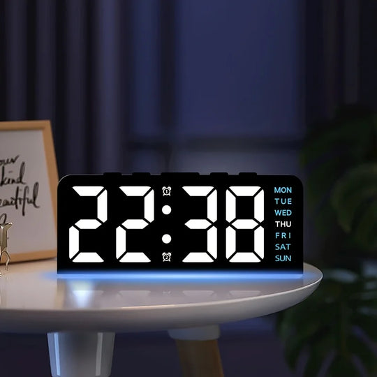 1 PCS Digital LED Alarm Clock With Date Display